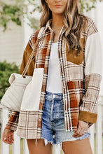 Plaid Button Up Long Sleeve Shacket Woman Outerwear