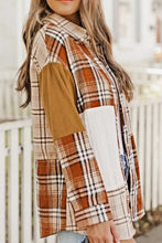 Plaid Button Up Long Sleeve Shacket Woman Outerwear