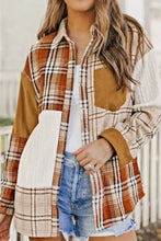 Plaid Button Up Long Sleeve Shacket Woman Outerwear