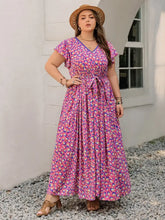 Plus Size Pink Floral Print Maxi Dress Maxi Dresses