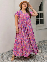 Plus Size Pink Floral Print Maxi Dress Maxi Dresses