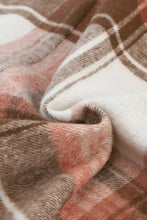 Pocketed Plaid Collared Neck Shacket Woman Outerwear