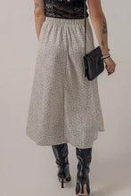 Polka Dot Midi Skirt with Black Leather Boots Woman Skirts