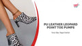 PU Leather Leopard Point Toe Pumps video preview