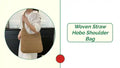 Borsa a tracolla hobo intrecciata in paglia video preview