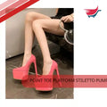 Point Toe Platform Stiletto Pumps video preview