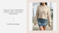 Cable-Knit Dropped Shoulder Hooded Sweater video preview