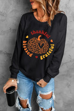 Pumpkin Graphic Long Sleeve Sweatshirt Woman Sweatshirts