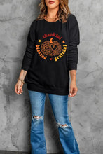 Pumpkin Graphic Long Sleeve Sweatshirt Woman Sweatshirts