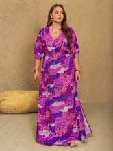 Purple and Pink Floral Maxi Dress Machine Wash Cold Tumble Dry Low Maxi Dresses