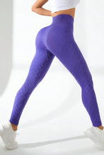 Purple Textured High Stretch Women’s Leggings Woman Leggings