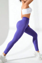 Purple Textured High Stretch Women’s Leggings Woman Leggings