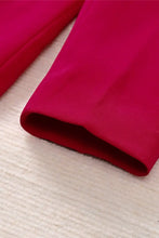 Red Double-Breasted Blazer with Long Sleeve Length and Shawl Collar Woman Outerwear