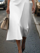 Round Neck Sleeveless Midi Sheath Dress Woman Casual Dress