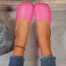 Round Toe Pink Leather Ballet Flats for Women Woman Loafers