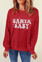 SANTA BABY Round Neck Long Sleeve Sweatshirt Woman Sweatshirts