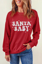 SANTA BABY Round Neck Long Sleeve Sweatshirt Woman Sweatshirts