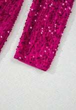 Sequin Surplice Long Sleeve Mini Dress Cocktail Dress