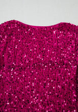 Sequin Surplice Long Sleeve Mini Dress Cocktail Dress
