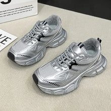 Silver Athletic Sneakers with Furry Lining for Women Silver Woman Athletic Shoes