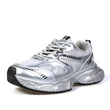 Silver Athletic Sneakers with Furry Lining for Women Woman Athletic Shoes
