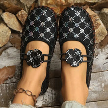 Skull Pattern Mary Jane Loafers with Floral Embellishments Slip-On Style Style A Woman Loafers