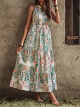 Sleeveless Floral Paisley Maxi Dress Casual Dresses