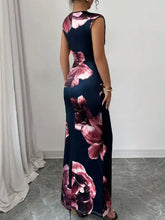 Sleeveless Floral Print Maxi Dress for Women Casual Dresses