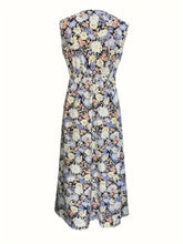 Sleeveless Floral Print V-Neck Maxi Dress Maxi Dresses