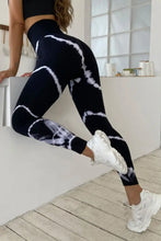 Slim Fit Black and White Tie Dye Leggings for Women Woman Leggings