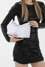 Small Sequin Shoulder Bag in Polyester White One Size Shoulder Bags