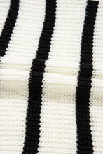 Striped Knit Sweater Dress for Women with Drawstring Acrylic Material Woman Sweater Dresses
