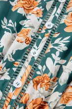 Floral Print Trimmed V Neck Tie Waist Sleeveless Dress Casual Dresses