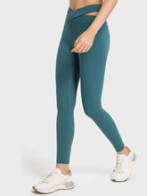 Teal High Waisted Criss Cross Leggings for Women Woman Leggings