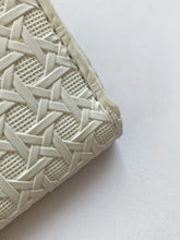 Textured PU Leather Wallet in White Black or Pink Woven Pattern Wallets