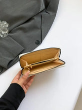 Textured PU Leather Wallet in White Black or Pink Woven Pattern Wallets