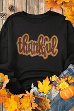 THANKFUL Round Neck Long Sleeve Sweatshirt Woman Sweatshirts