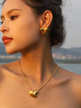 Three Gold Heart Pendants Necklace 18K Plated with Adjustable Chain Length Gold One Size Fashion Jewelry