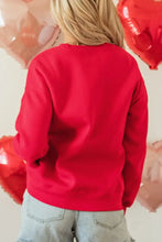Valentine’s Day Sequin Bow Heart Round Neck Sweatshirt Woman Sweatshirts