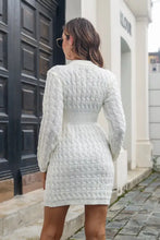White Cable-Knit Acrylic Sweater Dress for Women Woman Sweater Dresses