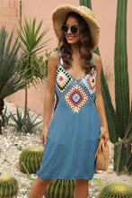White Crochet Trim Sundress Cover Up for Women Swimwear Cover-Ups