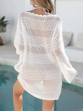 White Crocheted Swimsuit Cover Up Dress for Women Swimwear Cover-Ups