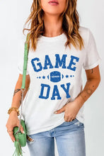 White Game Day Graphic T Shirt for Women White Woman T Shirts
