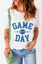 White Game Day Graphic T Shirt for Women Woman T Shirts