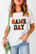 White Game Day Text Womens T Shirt Woman T Shirts