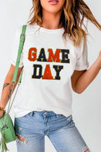 White Game Day Text Womens T Shirt Woman T Shirts