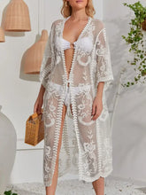 White Lace Beach Cover Up 100 Percent Polyester Swimwear Accessory Swimwear Cover-Ups