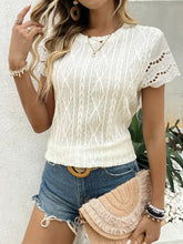 White Lace Knit Top for Women Apricot Woman T Shirts