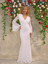 White Lace Mermaid Evening Gown Evening Dresses