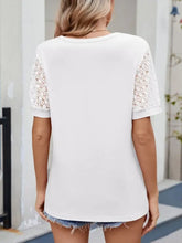 White Lace Sleeve T Shirt for Women Woman T Shirts